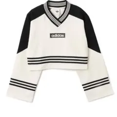最終値下げ！adidas✨️ブロッキング クルーネック スウェットシャツ