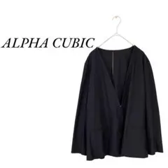 ブラック ノーカラージャケット