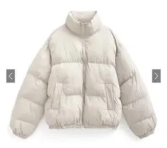 GRL dk1342 スタンドカラーショート丈ダウンジャケット アイボリー