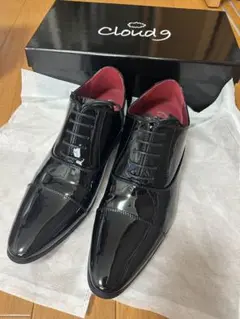 シークレットシューズ結婚式 新郎 エナメル 7cmUPメンズ　25.5cm