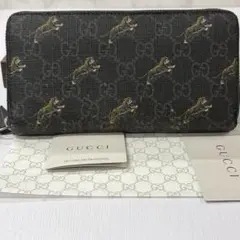 超良品‼️ グッチ　GUCCI 財布　長財布　GGスプリーム　ラウンドファスナー