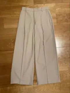 新品　今季タグ付き23区洗えるTWマットクロス タック ワイド パンツサイズ38