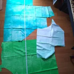 青緑グラデーション布地はぎれ