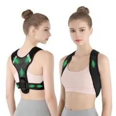 猫背矯正ベルト　姿勢サポーター　M 調整可能　巻き肩　背中　サポート　メッシュ