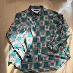 Temptation メンズ　柄シャツ　長袖シャツ