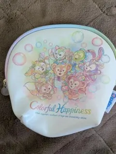 ディズニー ダッフィー カラフルハピネス ポーチ　フレンズ　20周年