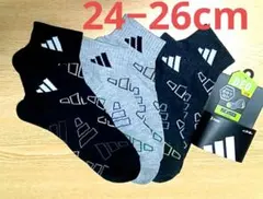 アディダス①　24−26cm　adidas　メンズ ソックス 3足セット