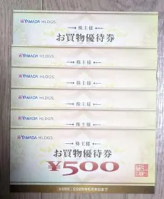 ヤマダ電機 お買物優待券 3000円分