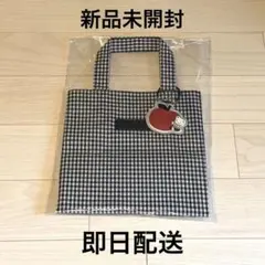新品未開封】ファミリア ギンガムチェック チェック バッグ 黒 小