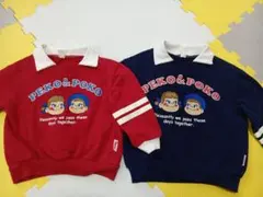 アプレレクール　トレーナー2枚セット　赤100cm　青110cm