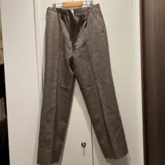 ブラウン系ウール混紡スラックス