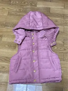 petit main ダウンベスト　フード取り外し可　90cm