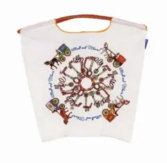 ボールアンドチェーン エコバッグ 刺繍 ストラップ　古着　おしゃれ