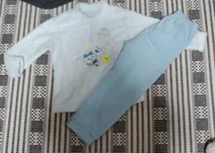 ユニクロ　ちいかわ　水色フリースパジャマセット 120cm