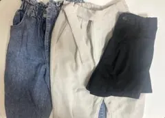 ハイウエスト ボトムス パンツ 3点セット WEGO GU