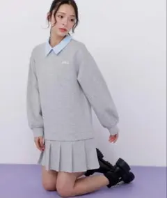 【完売品】新品タグ付 JILL スウェットプリーツワンピ グレー