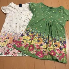 GapKids 花柄ノースリーブワンピース 130 2枚セット