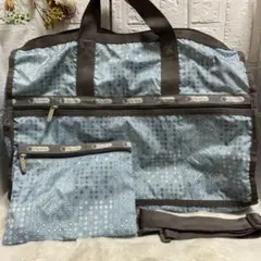 375 【美品】レスポートサック　2wayボストンバッグ　ポーチ付き　星　旅行
