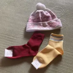 PINK PANTHER ニット帽と靴下セット