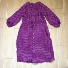 studio CLIPロング丈　シャツワンピース