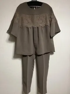 ユナイテッドアローズ　レディスパンツスーツ　セットアップ　ブラウン