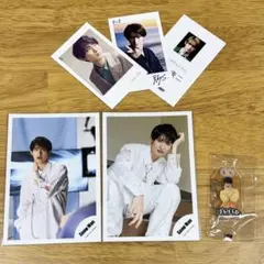 SnowMan 向井康二 公式写真2枚 チェキ風フォト3枚 お守りキーホルダー