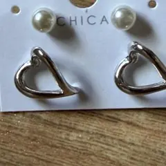 CHICA パール＆ハートモチーフ ピアスセット