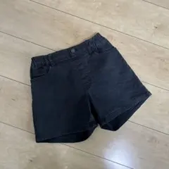 UNIQLO KIDS ブラックデニムショートパンツ 130