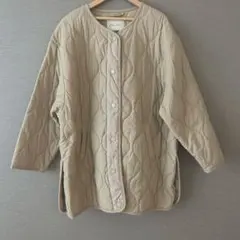 美品！ノーカラー キルティング ジャケット アウター