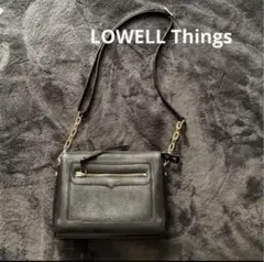 LOWELL Things ブラックショルダーバッグ