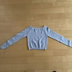 ダンスレッスン用グレーのレーヨン製長袖トップス Lサイズ