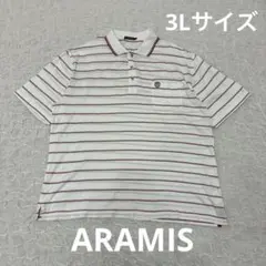 ARAMIS ポロシャツ ボーダー柄 ホワイト 3Lサイズのサムネイル