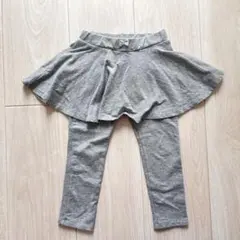 HOT BISCUITS ミキハウススカート付きレギンス 100 グレー