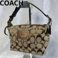 COACH コーチ ワンショルダー シグネチャー アクセサリポーチ キャンバス
