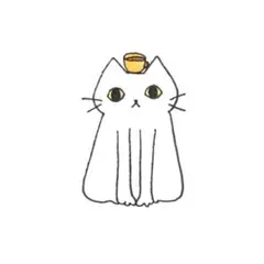 【1200】【白猫の絵】オリジナル手描きアナログイラスト原画　自作創作アート作品