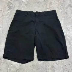 Dickies　ワークショーツ　W38　ブラック　無地　古着　ワークウェアのサムネイル