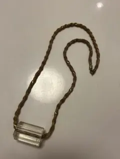 クリアストーン付き金色ネックレス