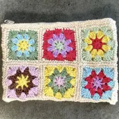 ポーチ　グラニースクエア　ハンドメイド