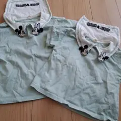 ミッキー・ミニー 襟付きTシャツ ミントグリーン　2枚セット　セーラー