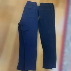 無印良品110サイズ 黒　紺ズボン 2枚セット