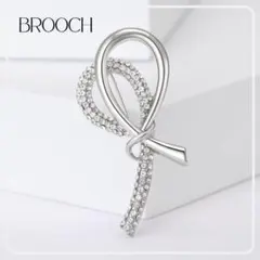 リボン　ブローチ　ラインストーン　フォーマル　オケージョン　卒園式