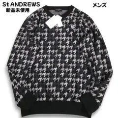 未使用　セントアンドリュース　メンズゴルフシャツ　長袖　幾何学模様　3L 未使用 セントアンドリュース メンズゴルフシャツ 長袖 幾何学
