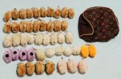 カピバラさん　ちびふわマスコット46個　ポーチセット