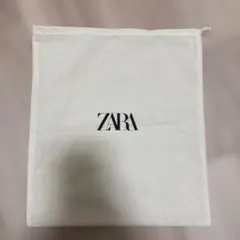 ZARA ホワイト巾着袋