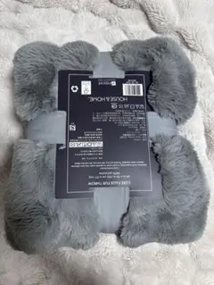 HOUSE & HOME 大判ひざ掛け 152cm x 177cm ライトグレー