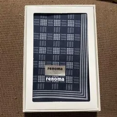 renoma PARIS ハンカチ ネイビー チェック柄のサムネイル
