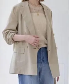SLOBE IENA ベージュ テーラードジャケット