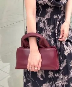 フレイアイディー FRAYI.D　がま口バック　赤 バーガンディー ボルドー