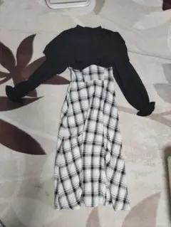 ワンピースチェック柄