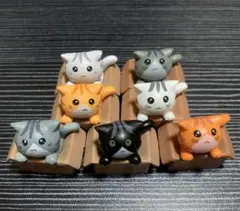 かわいい　ネコ ミニフィギュア 7体セット